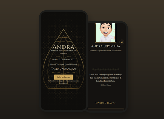 Tampilan tema Khitan Black Java